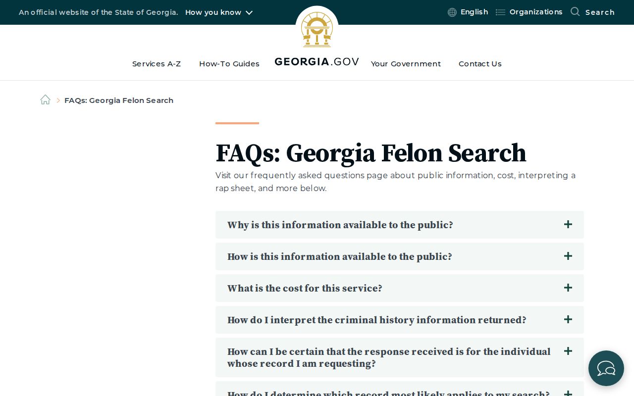 Towns County criminal history Georgia Felon Search FAQ