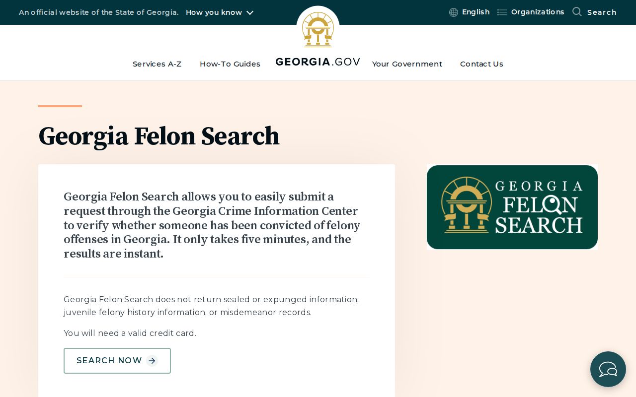 Towns County criminal history Georgia Felon Search information