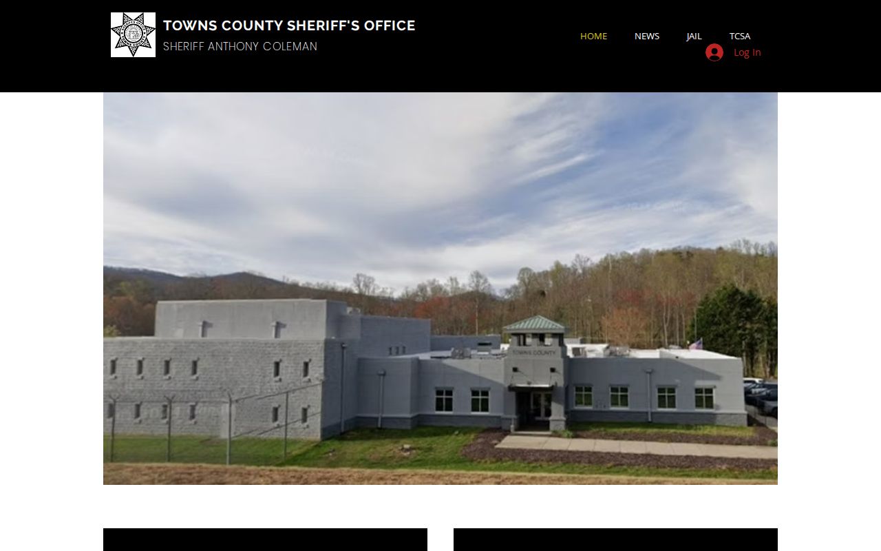 Towns County Sheriff's Office website for arrest and booking record requests