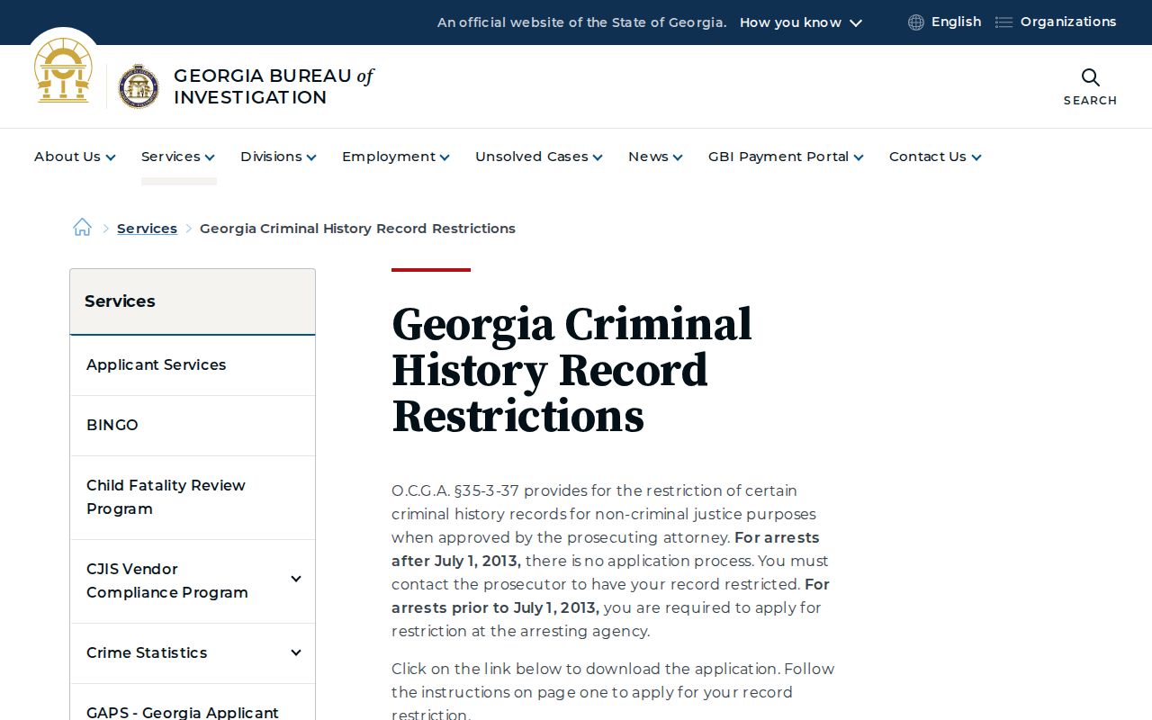 Georgia record restriction distinction for Towns County registry searches