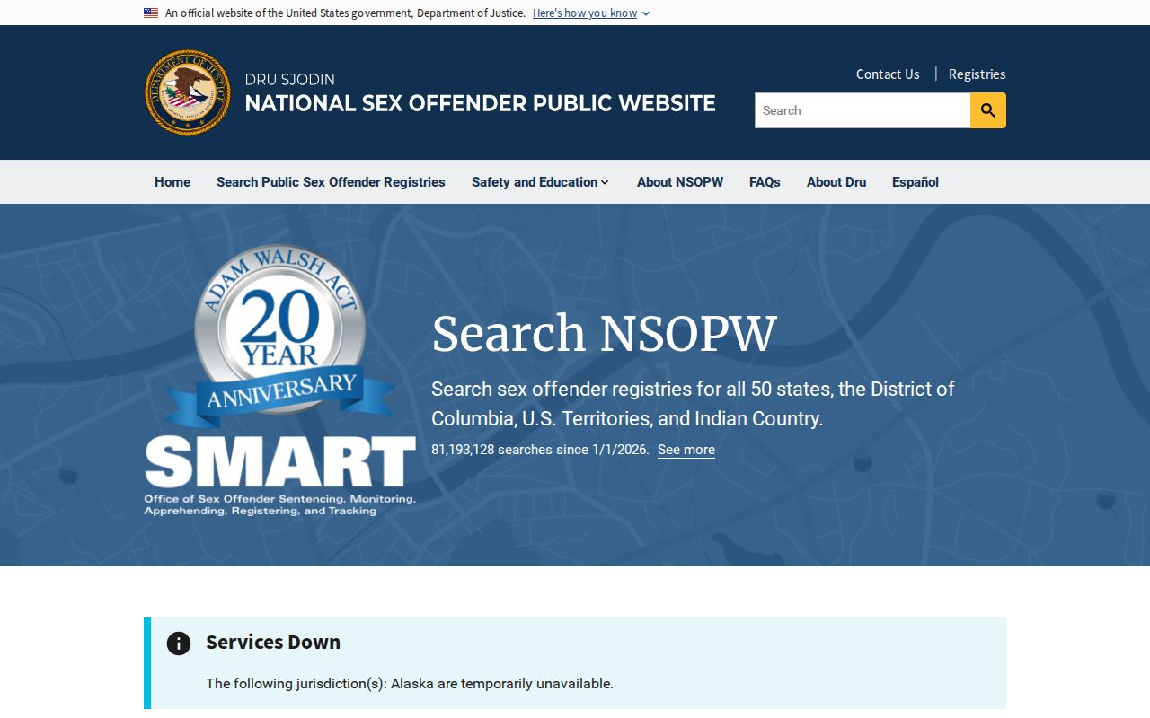 National supplement to a Towns County sex offender lookup