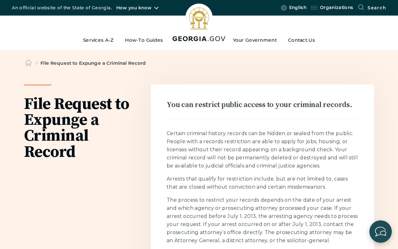Georgia restriction workflow compared with Towns County registration relief