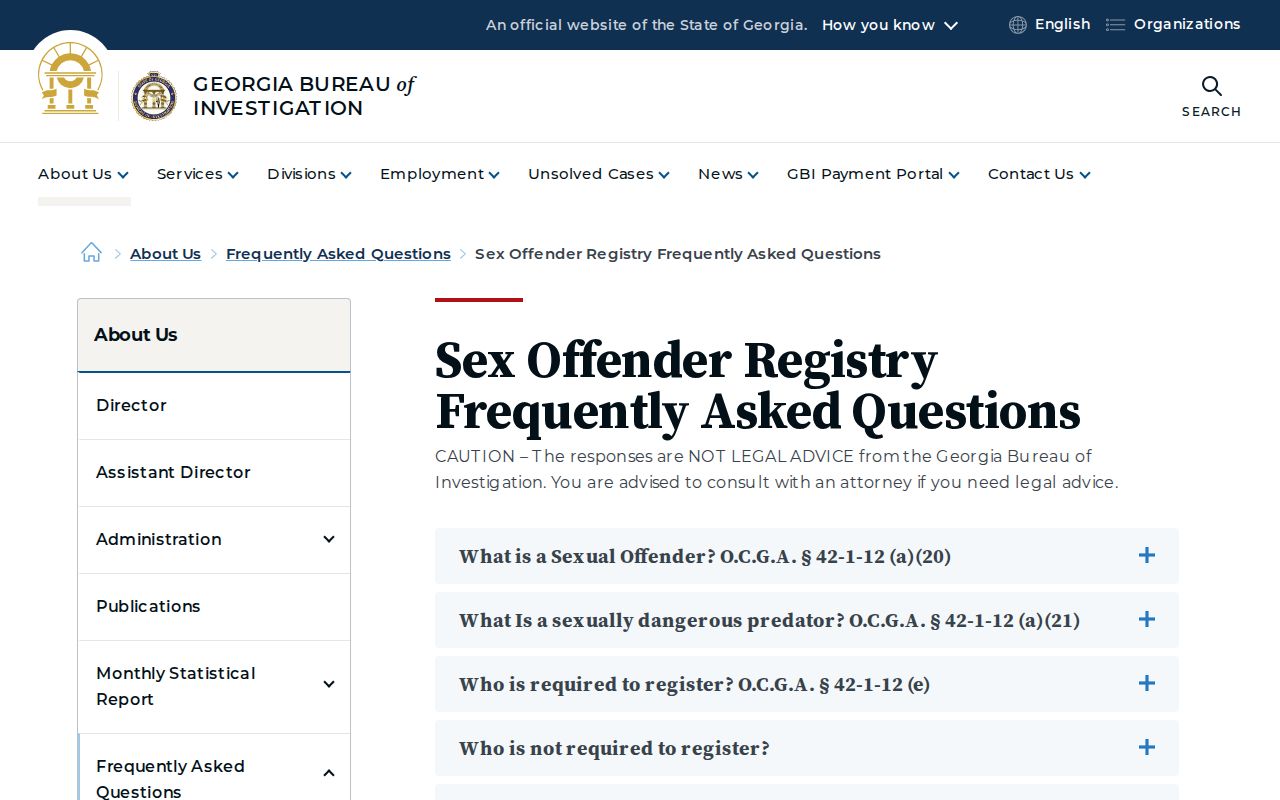 Towns County sex offender registry profile field reference
